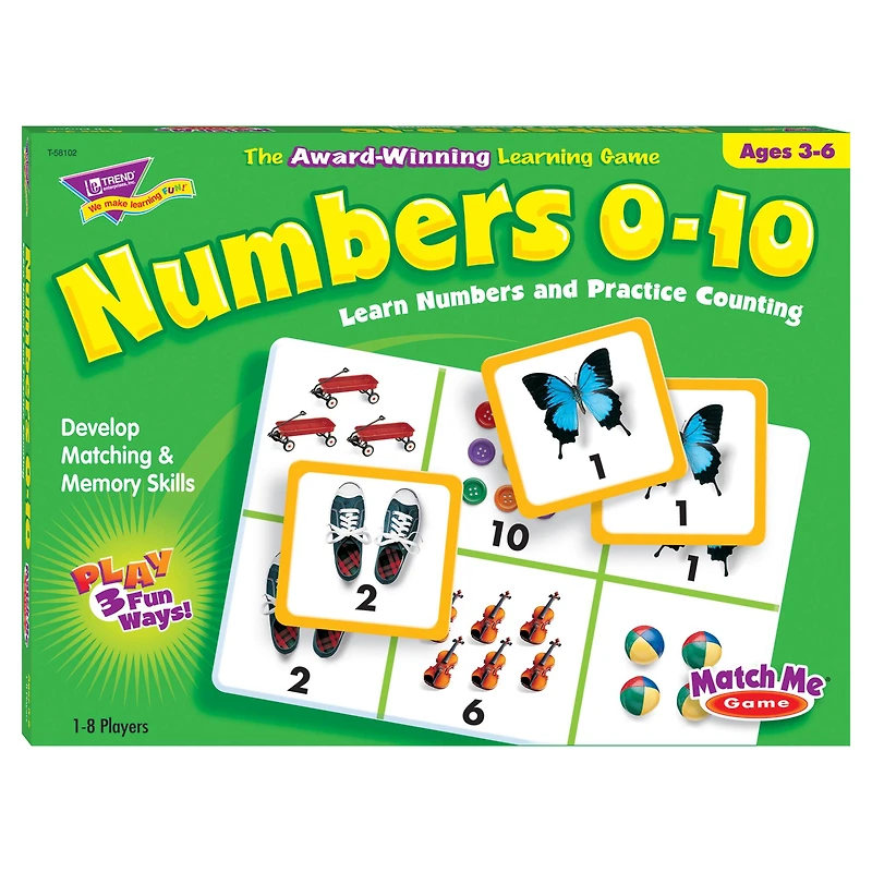 Trend Enterprises Numbers 0-10 Match Me® Games