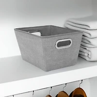 Simplify Medium Heather Gray Grommet Storage Bin