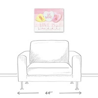Love Is Sweet Candy Hearts Canvas Wall Art