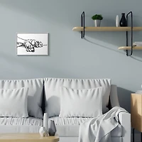 Stupell Industries Pet Animal Paws Minimal Ink Linework in Gray Frame Wall Art