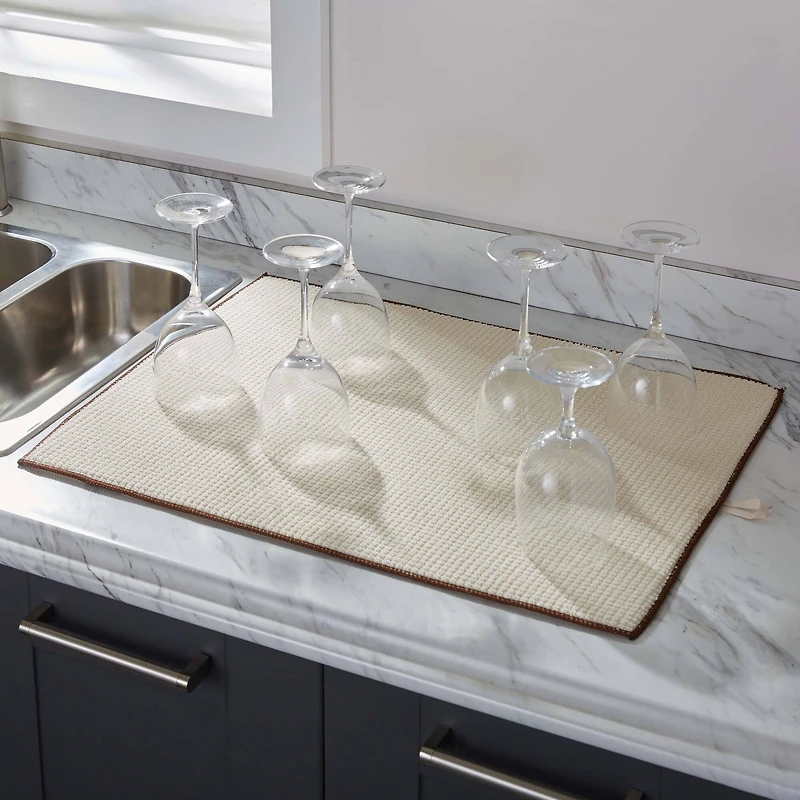 Kitchen Details Jumbo Ivory Drying Mats, 2ct.