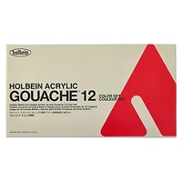 12 Packs: 12 ct. (144 total) Holbein Acrylic Gouache School Paints