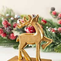 Glitzhome® Christmas Resin Tree and Reindeer Stocking Holder Set