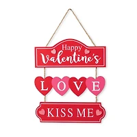 Glitzhome® 13.5" Valentine's Wooden Love Door Hanger