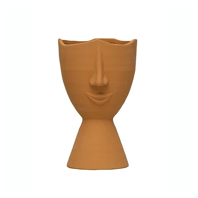 Hello Honey® 12" Terracotta Planter with Face