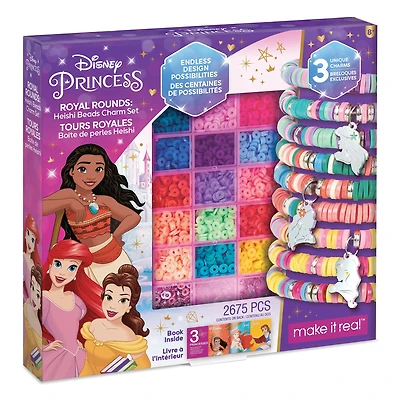 Make It Real Disney Princess Royal Rounds Heishi Beads Bracelet Activity Kit
