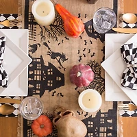 DII® 108" Haunted House Burlap Table Runner
