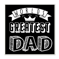 Stupell Industries Worlds Greatest Dad Cool Varied Typography Crown Design Wall Plaque Art