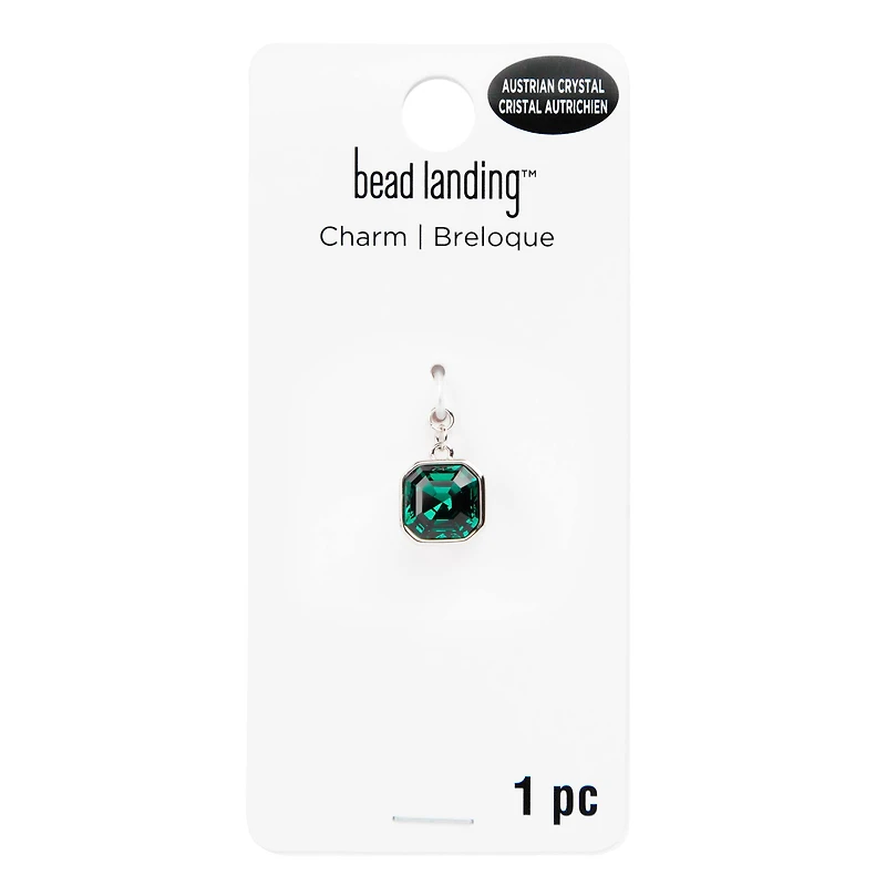 Emerald Green Austrian Crystal Imperial Cut Charm by Bead Landing™