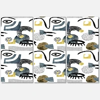 Designart - Collage of Eyes & Doodles In Contemporary Style I