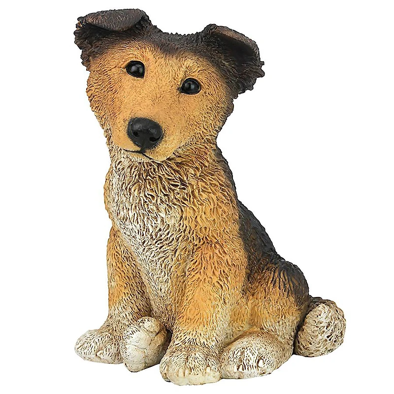 Design Toscano 10" Brown Collie Puppy Dog Statue