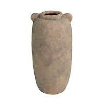 Brown Ceramic Distressed Terra Cotta Vase