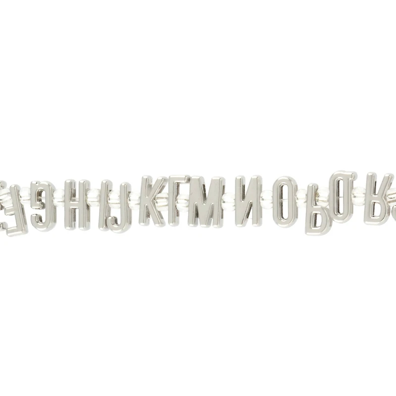 Rhodium Alphabet Metal Beads by Bead Landing™