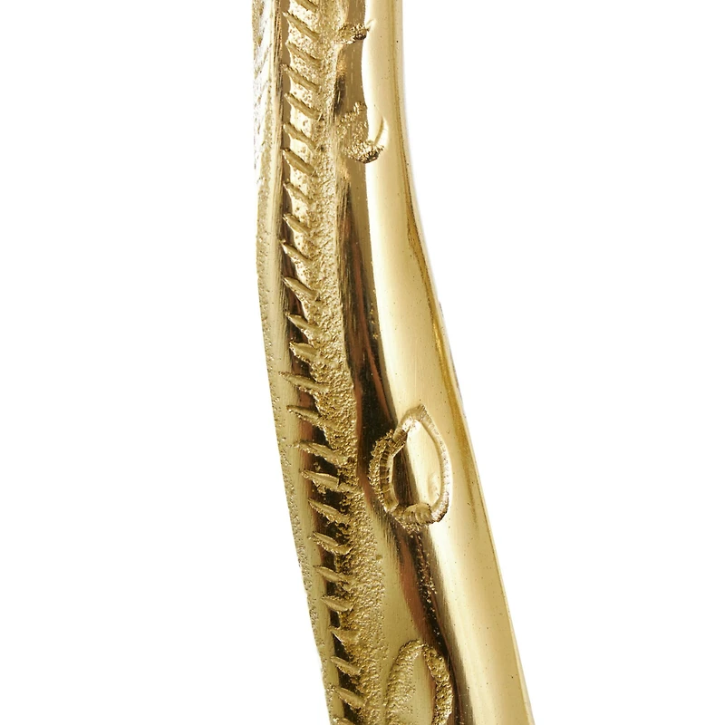 Gold Aluminum Giraffe Sculpture Set