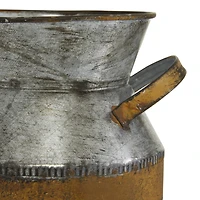 9" Gray Decorative Farmhouse Milk Can