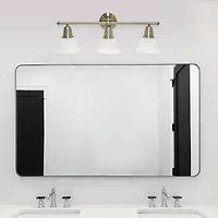 Lalia Home Essentix 3 Light Alabaster Shade Vanity