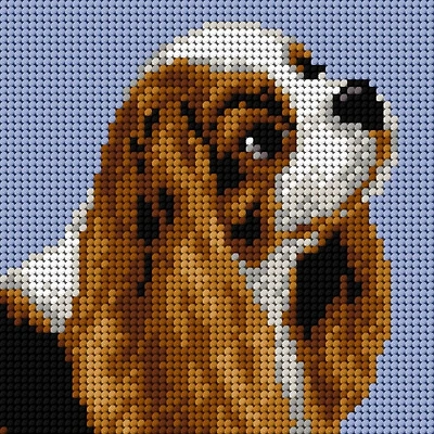 Orchidea Needlepoint Canvas For Halfstitch Without Yarn Cavalier - Printed Tapestry Canvas