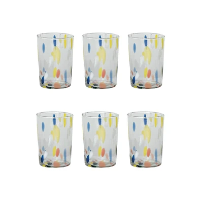 Hello Honey® 10oz. Blown Confetti Drinking Glasses, 6ct.