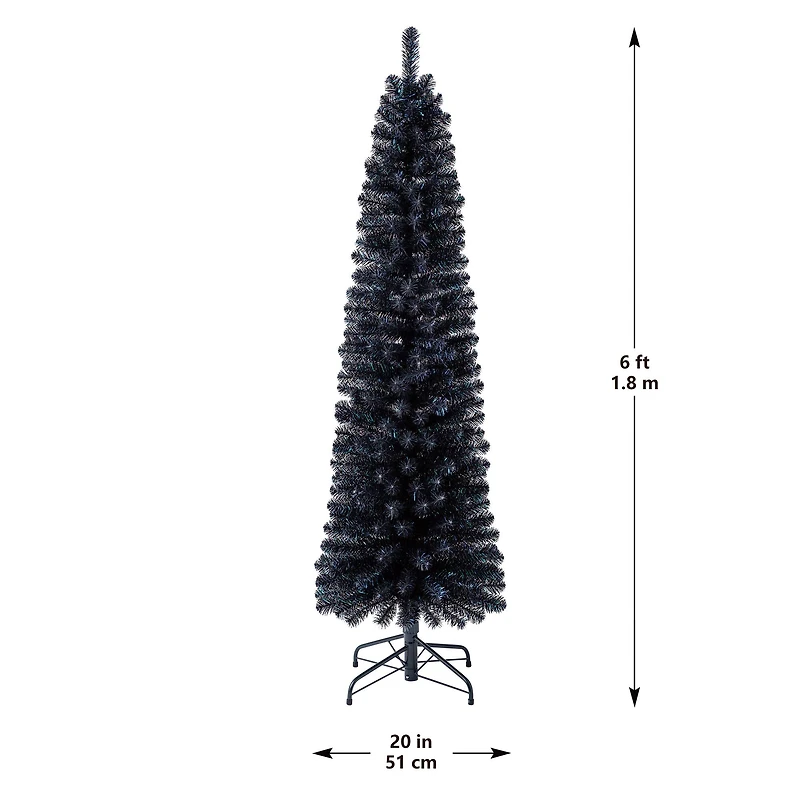 6ft. Unlit Black Sparkle Artificial Christmas Tree by Ashland®