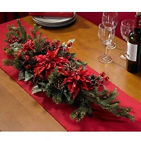 3ft. Red Poinsettia & Berry Centerpiece