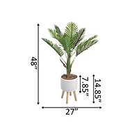 Flora Bunda® Areca Palm 4ft. Planter On Wood Stand