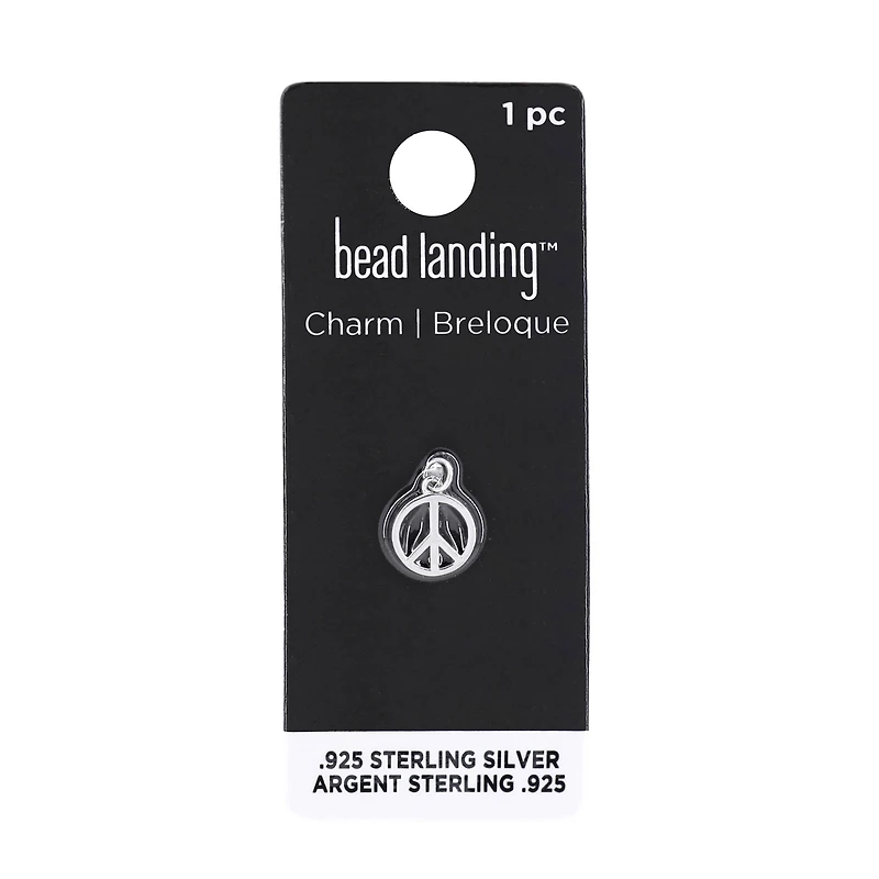 Sterling Silver Peace Icon Charm by Bead Landing™
