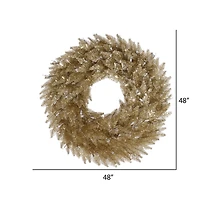 48" Unlit Champagne Fir Artificial Christmas Wreath