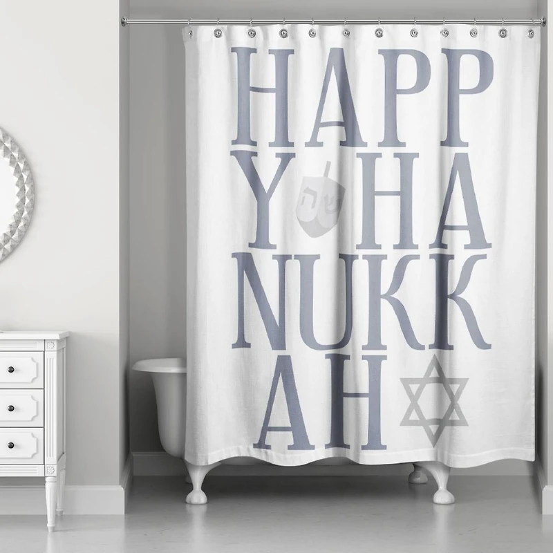 Happy Hanukkah Shower Curtain