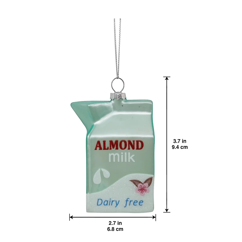 4.25" Almond Milk Glass Ornament by Ashland®