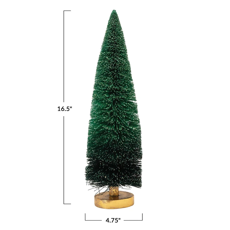 Hello Honey® 16.5" Green Ombre Sisal Bottle Brush Tree with Wood Base