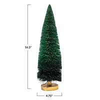 Hello Honey® 16.5" Green Ombre Sisal Bottle Brush Tree with Wood Base