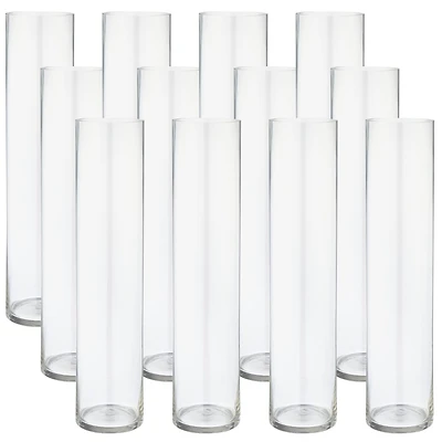 12 Pack: Clear Glass Cylinder Vase by Ashland®