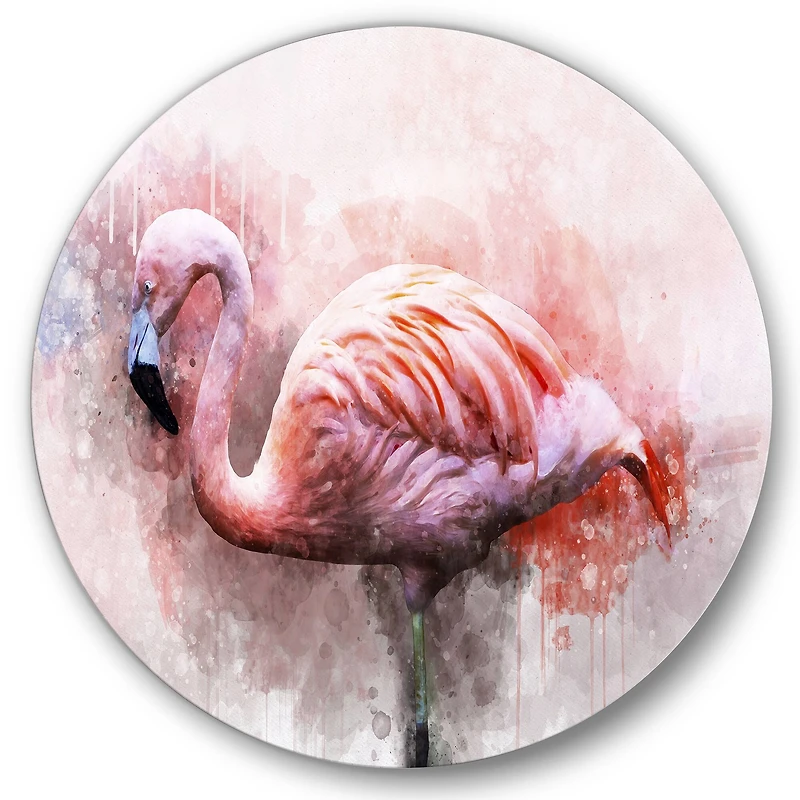 Designart - Portrait of Pink Flamingo V