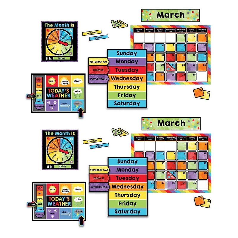 Carson Dellosa® Celebrate Learning Calendar Bulletin Board Set, 2 Sets of 172 pieces