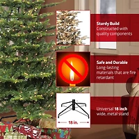 7.5ft. Pre-Lit Vermont Spruce Artificial Christmas Tree, Clear Lights