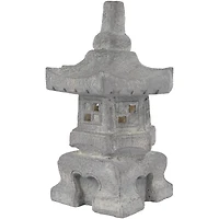 20" Solar Powered LED Pagoda Outdoor Garden Statue
