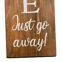 39" Brown Halloween “Unwelcome" Porch Sign