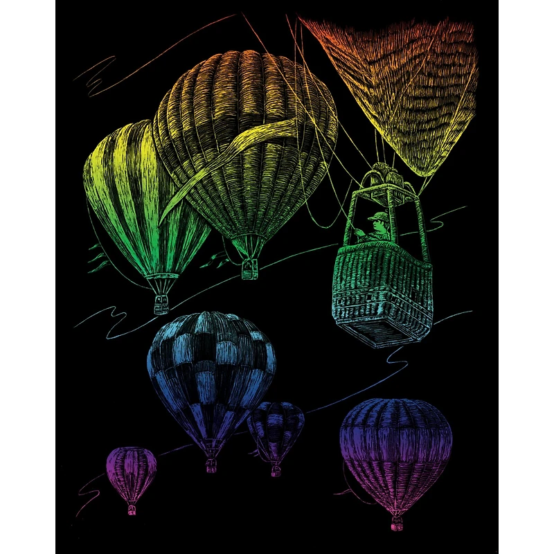 Royal & Langnickel® Engraving Art™ Hot Air Balloons Rainbow Foil Kit