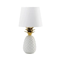 19.5" Gold Topped Pineapple Lamp