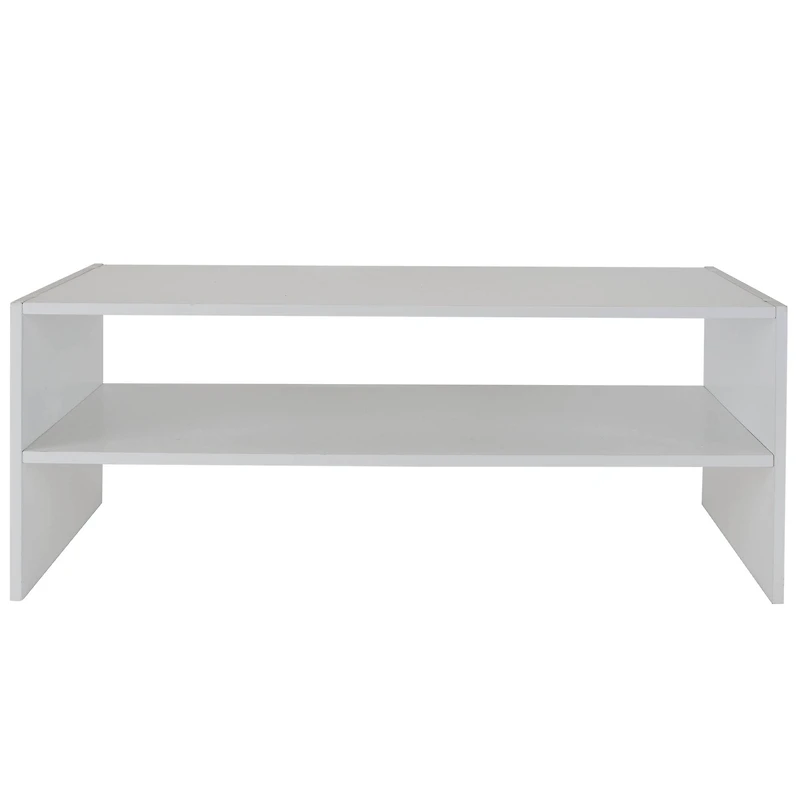 Organize It All White 2 Shelf Stackable Shoe Rack