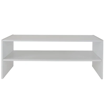 Organize It All White 2 Shelf Stackable Shoe Rack