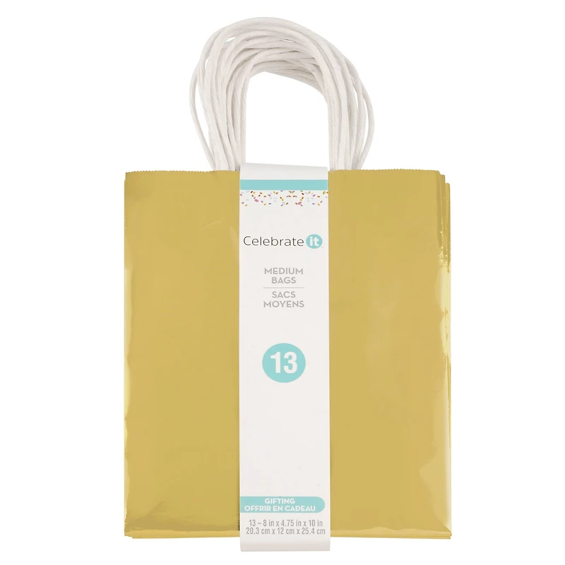 Medium Gold Gift Bag Value Pack by Celebrate It™