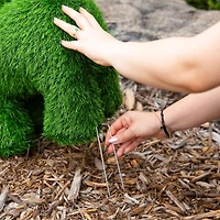 18in. UV Resistant Artificial Grass Garden Plush Topiary Puppy Dog (Indoor/Outdoor)