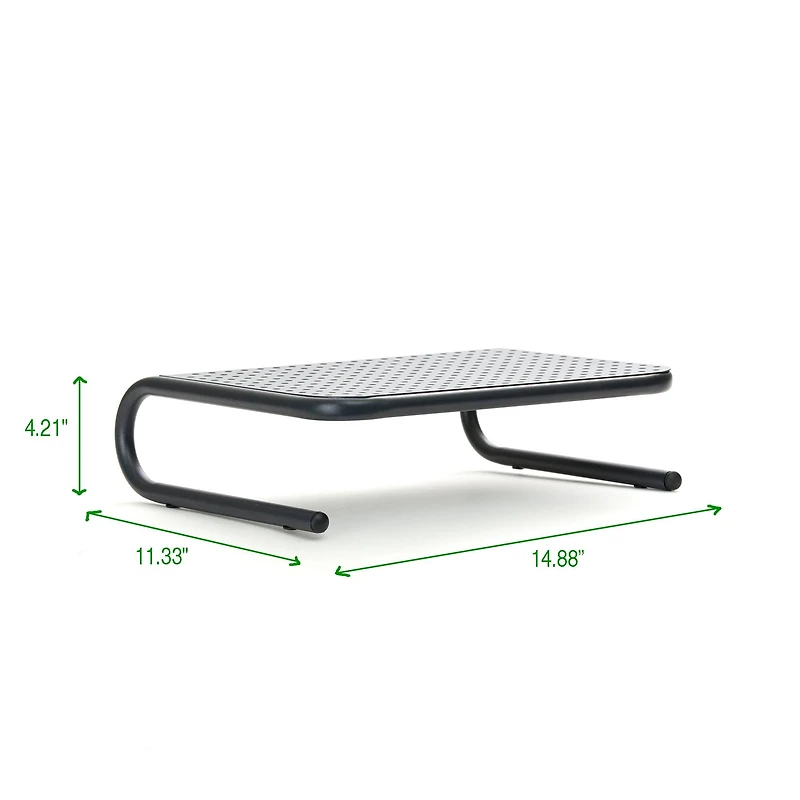 Mind Reader Black Metal Monitor Stand