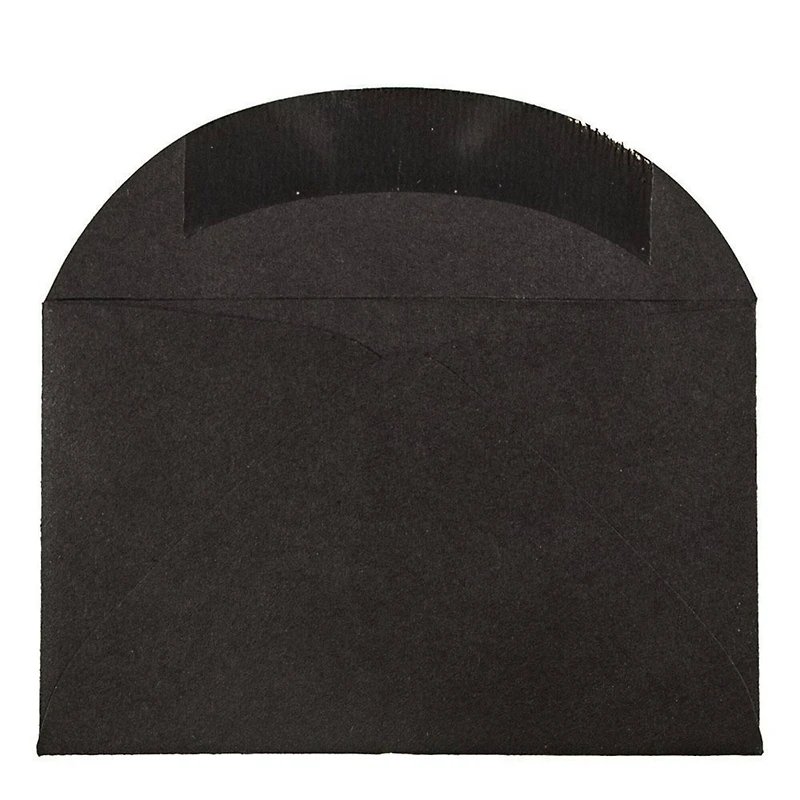 JAM Paper 3.63" x 2.38" Black Linen Mini Envelopes, 50ct.
