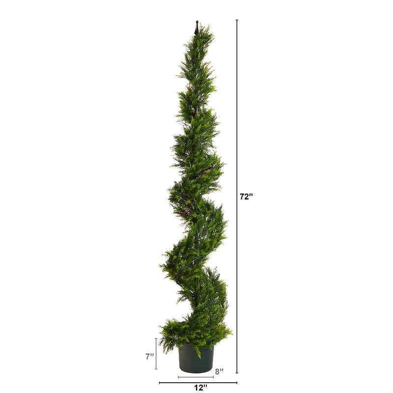 6ft. Cypress Spiral Topiary Artificial Tree