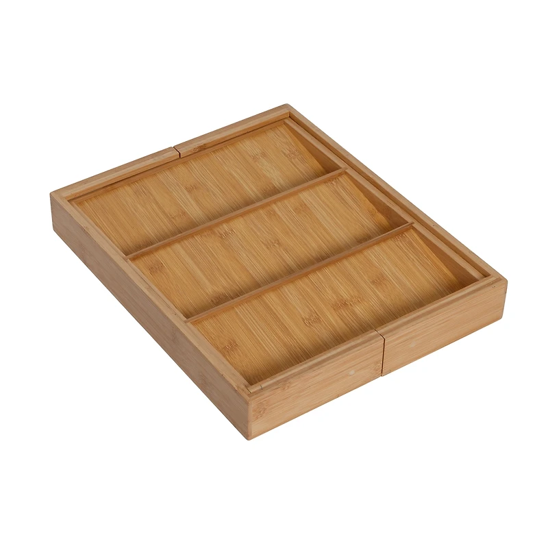Honey Can Do Natural Adjustable Bamboo Drawer Organizer