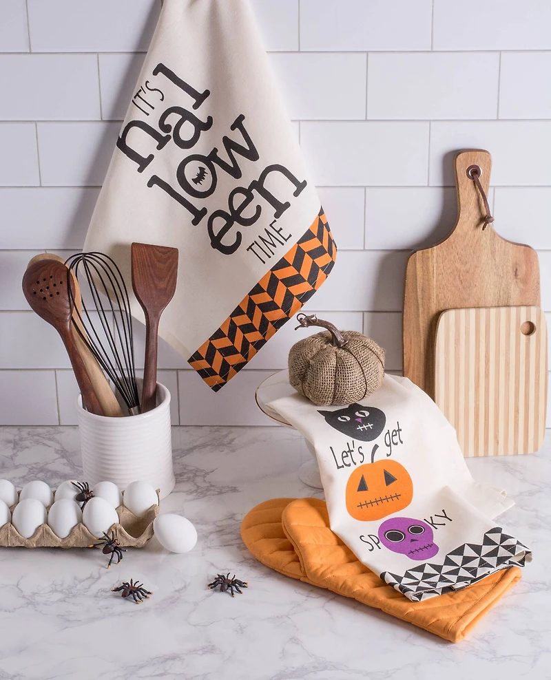 DII® Assorted All Hallows Eve Halloween Printed Dishtowel Set