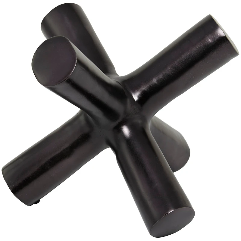 Black Aluminum Jack Abstract Tabletop Sculpture