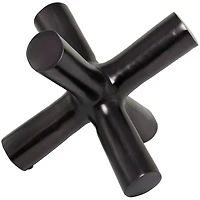 Black Aluminum Jack Abstract Tabletop Sculpture